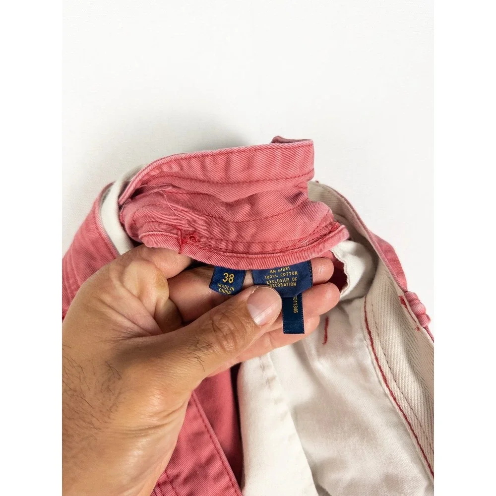 Polo Ralph Lauren Relaxed Fit Chino Shorts Mens 38 Faded Pink Preppy Old Money